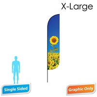Feather Flag 16.5' Single-Sided PRINT ONLY (X-Large)