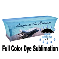 6 ft. 30"Top x 29"H - 4 Sided Stretch Liquid Repellent Table Throw (FULL COLOR PRINT) Dye Sublimation