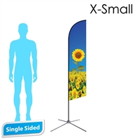Angle Flag 7' Single-Sided With Chrome X-Base (X-Small)