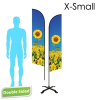 Angle Flag 7' Double-Sided With Black X-Base (X-Small)