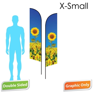 Angle Flag 7' Double-Sided PRINT ONLY (X-Small)