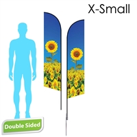 Angle Flag 7' Double-Sided With Spike Base (X-Small)