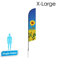 Angle Flag 16.5' Single-Sided With Spike Base