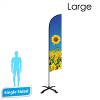 Angle Flag 13' Single-Sided With Black X Base (Large)