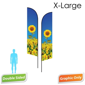 Angle Flag 16.5' Double-Sided PRINT ONLY (X-Large)