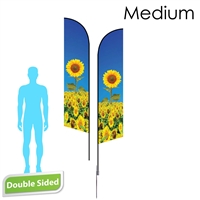 Angle Flag 10' Double-Sided With Spike Base (Medium)