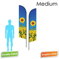Angle Flag 10' Double-Sided PRINT ONLY (Medium)