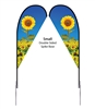 Teardrop Flag 7 Ft. Double-Sided With Spike Base