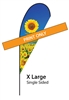 Extra Large Single Sided Teardrop Flag - PRINT ONLY