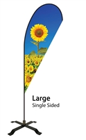 Teardrop Flag 12 Ft. Single-Sided With Black X Base
