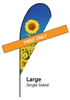 Large Single Sided Teardrop flag - PRINT ONLY