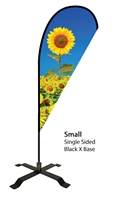 Teardrop Flag 7 Ft. Single-Sided With Black X Base