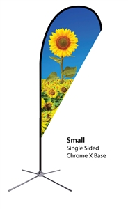 Teardrop Flag 7 Ft. Single-Sided With Chrome X Base