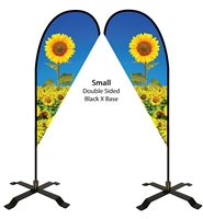 Teardrop Flag 7 Ft. Double-Sided With Black X Base