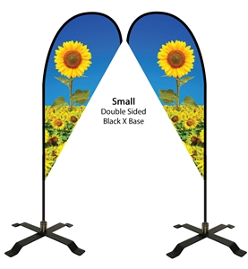 Teardrop Flag 7 Ft. Double-Sided With Black X Base