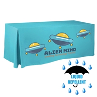 6 ft. x 30" Top x 29"H 4 Sided Pleated Liquid Repellent Table Throw (Full Color Print) Dye Sublimated