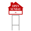 OPEN SUNDAY W/FRAME - SINGLE UNIT ($8.10 ea.)