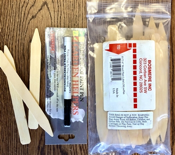 H173 Wood Plant Labels With Pen