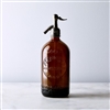 Brown Vintage Seltzer Bottle | The Seltzer Shop | Colored Argentine seltzer bottle - vintage seltzer pendant light - wine chiller interior design elements