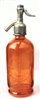Orange Half Liter Seltzer Bottle | The Seltzer Shop | Colored Argentine seltzer bottle - vintage seltzer pendant light - wine chiller interior design elements