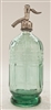Gonzalez Clear Beveled Vintage Seltzer Bottle | The Seltzer Shop | Colored Argentine seltzer bottle - vintage seltzer pendant light - wine chiller interior design elements