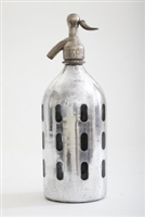 Classic Metal Vintage Seltzer Bottle | The Seltzer Shop | Colored Argentine seltzer bottle - vintage seltzer pendant light - wine chiller interior design elements