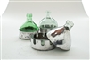 Set of 3 Triple Recycled Bud Vases | The Seltzer Shop | Colored Argentine seltzer bottle - vintage seltzer pendant light - wine chiller interior design elements
