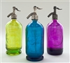 Collection II Splash of Color Vintage Seltzer Bottles | The Seltzer Shop | Colored Argentine seltzer bottle - vintage seltzer pendant light - wine chiller interior design elements