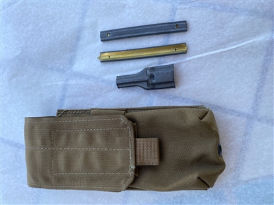 US GI SET OF 2-10 STRIPPER CLIPS WITH GUIDE AND BROWN AMMO POUCH.