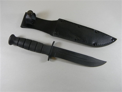 CLEARANCE! FIGHTING KNIFE WITH LEATHER STYLE SCABBARD