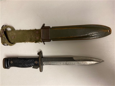 DANISH M5A1BAYONET WITH CORRECT SCABBARD SOLD "AS IS".