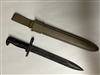 ITALIAN M1 GARAND 10" BLADE  BAYONET WITH SCABBARD. NEW OLD STOCK.