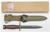 US GI M1 CARBINE M4 WOOD HANDLE WITH SCABBARD IN BOX