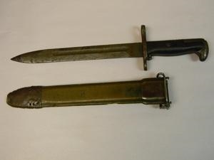 M1 GARAND E- US GI 10" BLADE BAYONET WITH SCABBARD