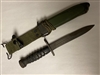 KOREAN M4 BAYONET WITH RUBBER HANDLE AND K-M8A1 MARKED SCABBARD.