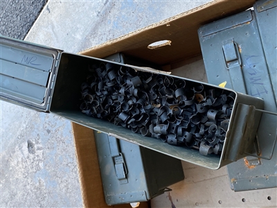 BMG 30 AMMO CAN WITH METAL LINKS.