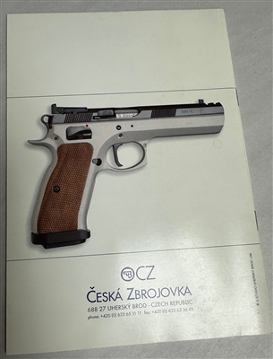 INSTRUCTION MANUAL FOR THE CZ 75 PISTOL 9m/m.