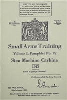 STEN SMG PAMPHLET 1942 DATED