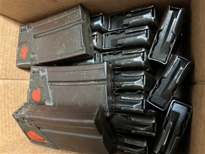 SET OF 2 CETME 20 ROUND MAGAZINES DENTED, SOLD "AS IS".