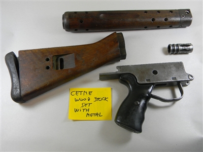 CETME RIFLE WOOD STOCK WITH METAL.