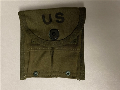 US GI M1 CARBINE/GARAND DUAL MAGAZINES BELT POUCH.