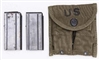 US GI M1 CARBINE BELT POUCH WITH 2-15 ROUND MAGAZINES