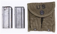 US GI M1 CARBINE BELT POUCH WITH 2-15 ROUND MAGAZINES