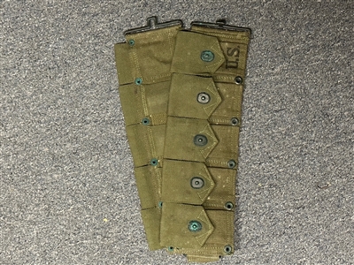 M1 GARAND 10 PCKTS. AMMO BELT WITH 10-8RD CLIPS.