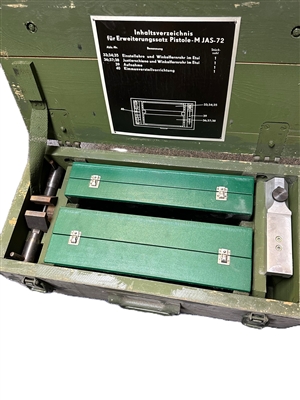EAST GERMAN DDR MAKAROV PISTOL TOOL SET IN WOOD CRATE.