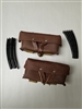 RUSSIAN ARMY ISSUE SET OF 2 SKS POUCHES WITH 10 STRIPPER CLIPS.