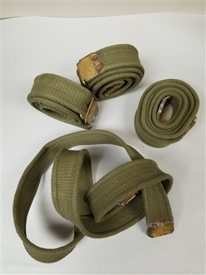 ENFIELD SLING OD CANVAS BRASS FITTING. USED.