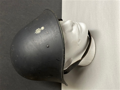 VINTAGE DUTCH POLICE STEEL HELMET.