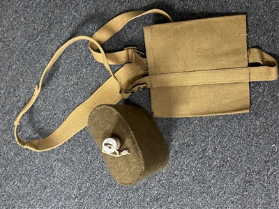 BRITISH WWII CANTEEN WITH  SHOULDER STRAP.