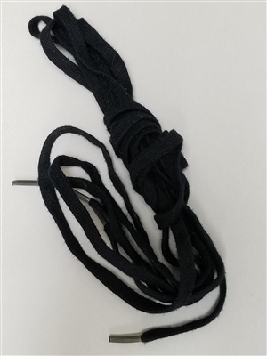 US GI BOOTS COTTON LACES 78" LONG, WIDE WIDTH 5/8". BLACK COLOR.